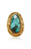 Sylvia Toledano 18k Gold Plated Turquoise Ring