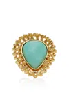 Sylvia Toledano 18k Gold Plated Turquoise Ring