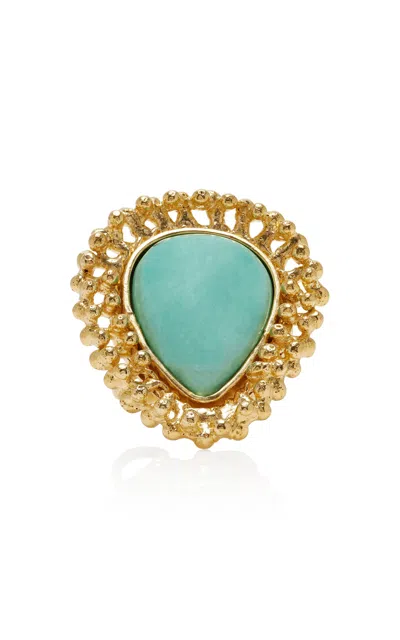 Sylvia Toledano 18k Gold Plated Turquoise Ring