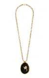 Sylvia Toledano 18k Yellow Gold Plated One-of-a-kind Brown Agate Collar Necklace
