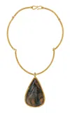 SYLVIA TOLEDANO 18K YELLOW GOLD PLATED ONE-OF-A-KIND DREAMSTONE NECKLACE