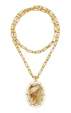 Sylvia Toledano 18k Yellow Gold Plated One-of-a-kind Golden Rutile Necklace