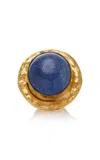 Sylvia Toledano 18k Yellow Gold Plated One-of-a-kind Lapis Ring In Blue