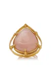 Sylvia Toledano 18k Yellow Gold Plated One-of-a-kind Pink Opal Ring In Pink