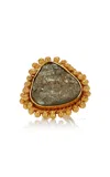 Sylvia Toledano 18k Yellow Gold Plated One-of-a-kind Pyrite Ring In Grey