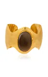 Sylvia Toledano 22kt Yellow Gold Plated Batwoman Cuff In Brown