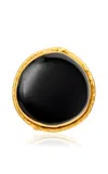 Sylvia Toledano 22kt Yellow Gold Plated Black Macaron Ring