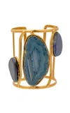 Sylvia Toledano 22kt Yellow Gold Plated Dakota Bracelet In Blue