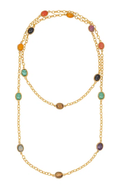 Sylvia Toledano 22kt Yellow Gold Plated River Necklace In Multi