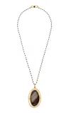 Sylvia Toledano 22kt Yellow Gold Plated Rosarie Necklace In Brown