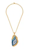 Sylvia Toledano 22kt Yellow Gold Plated Spellbond Necklace In Blue