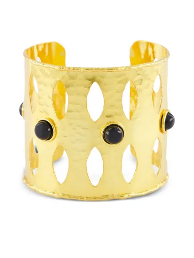 Sylvia Toledano Ajourée Hammered Bracelet In Gold