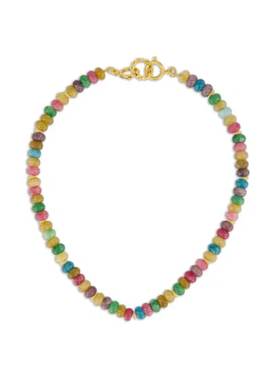 Sylvia Toledano Beaded Brass Necklace In Multi
