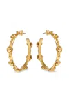 Sylvia Toledano Beaded Hoop Earrings In Brown