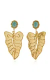 Sylvia Toledano Botanica Gold-plated Amazonite Clip Earrings In Gold
