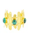 Sylvia Toledano Brutalist Malachite Bracelet In Gold
