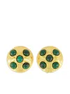 Sylvia Toledano Brutalist Malachite Earrings In Gold