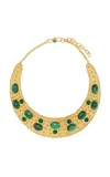 Sylvia Toledano Byzance 22k Gold-plated Malachite; Onyx Necklace In Green