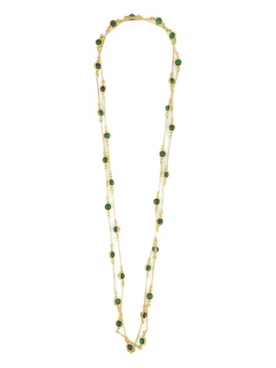 Sylvia Toledano Candies Gold-tone Malachite Necklace