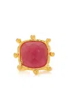 Sylvia Toledano Couddin Ii 22k Gold-plated Red Jasper Ring