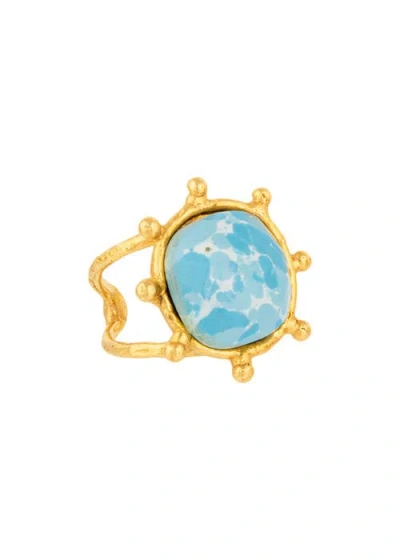 Sylvia Toledano Coussin Ring In Blue