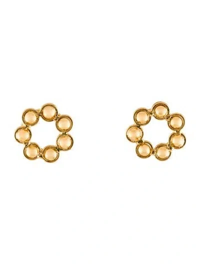 Pre-owned Sylvia Toledano Daisy Stud Earrings In Multi