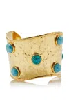 Sylvia Toledano Flow Ii Turquoise; Larimar 22k Yellow Gold-plated Bracelet In Gold