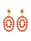 Sylvia Toledano Gina Stone-embellished Earrings In Pink