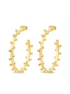Sylvia Toledano Gipsy Beaded Hoop Earrings In Gold
