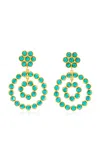 Sylvia Toledano Happy Flower 22k Gold-plated Turquoise Earrings In Blue