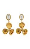 Sylvia Toledano Lucky Flower 22k Gold-plated Pearl Earrings