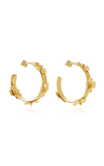 Sylvia Toledano Lucky Love 22k Gold-plated Hoop Earrings