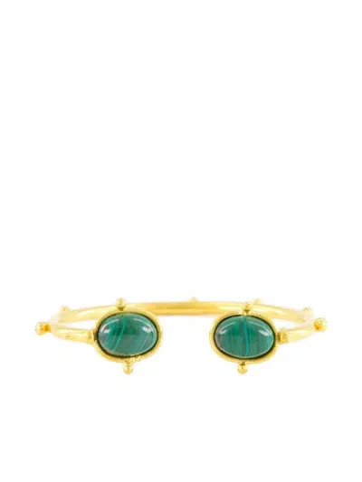 Sylvia Toledano Malachite Holis Bracelet In Gold
