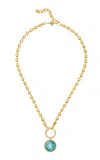 Sylvia Toledano Mantra 22k Gold-plated Larimar Necklace In Blue