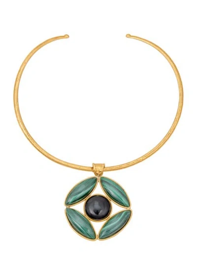 Sylvia Toledano Marquise Necklace In Green