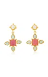 Sylvia Toledano Medicis Ii 22k Gold-plated Multi-stone Earrings