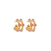 Sylvia Toledano Mni Creole Double Earrings In Pink