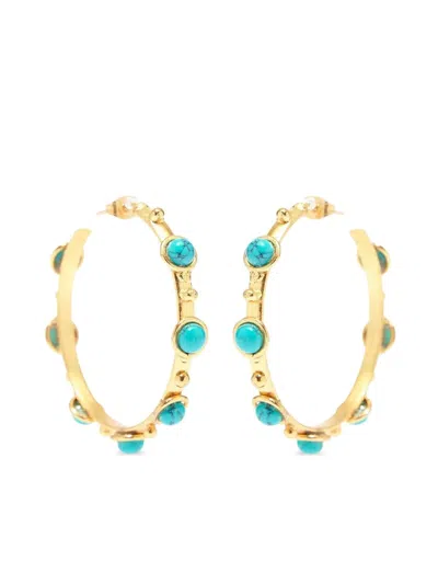 Sylvia Toledano Petite Candy Ohrringe Mit Türkis In Gold