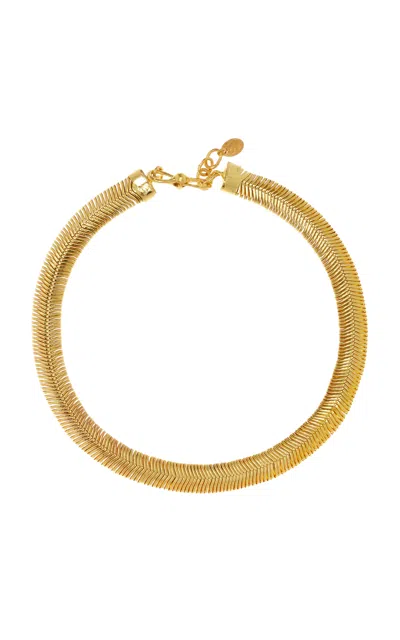Sylvia Toledano Snake Gold-plated Necklace In Metallic