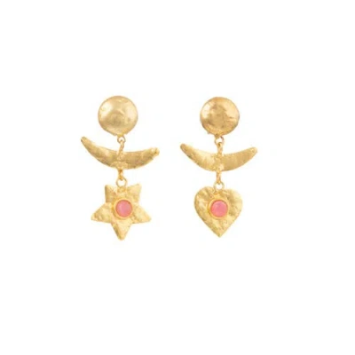 Sylvia Toledano Sol Y Luna Earrings In Pink