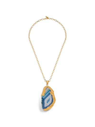 Sylvia Toledano Spellbound Agate Necklace In Gold
