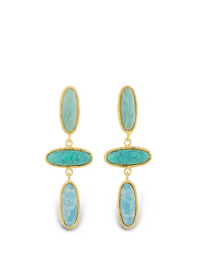 Sylvia Toledano Stone-embellished Drop Earrings In Blue