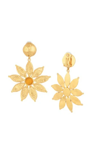 Sylvia Toledano Sunflower Earrings In Yellow