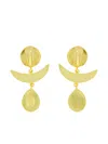 Sylvia Toledano Sunset Onyx-pearl Earrings In Gold
