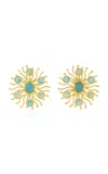 Sylvia Toledano Sunshine 22k Gold-plated Chalcedony; Larimar Earrings