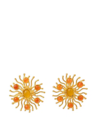 Sylvia Toledano Sunshine Carnelian-embellished Earrings In Gold