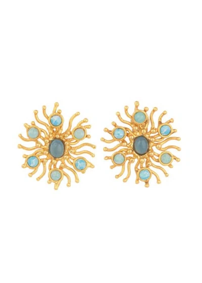 Sylvia Toledano Sunshine Earrings In Blue