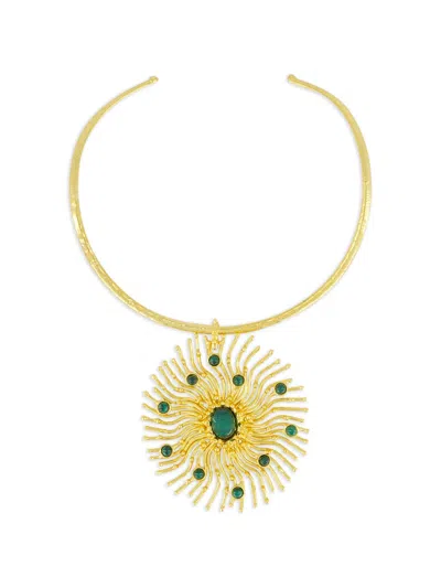 Sylvia Toledano Sunshine Malachite Necklace In Gold
