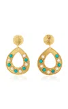 Sylvia Toledano Thalita 22k Gold-plated Pearl And Turquoise Earrings