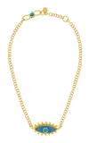 Sylvia Toledano Third Eye 22k Gold-plated Turquoise Chalcedony Necklace